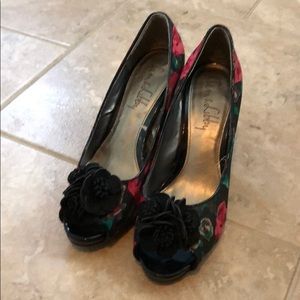 Sam & Libby Floral Peep Toe Heels